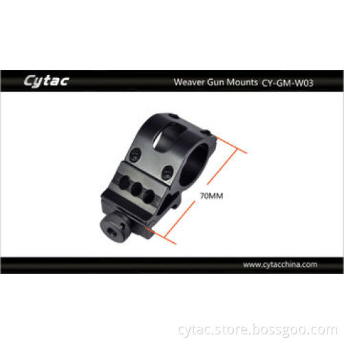 Tactical 1" Diameter Ring Offset Flashlight Laser 45 Degree Side Mount with Picatinny Rail